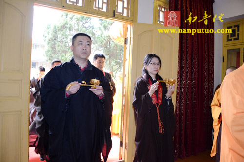 南普陀寺甲午年水陆法会恭请我寺方丈了法大和尚上堂说法(图3)